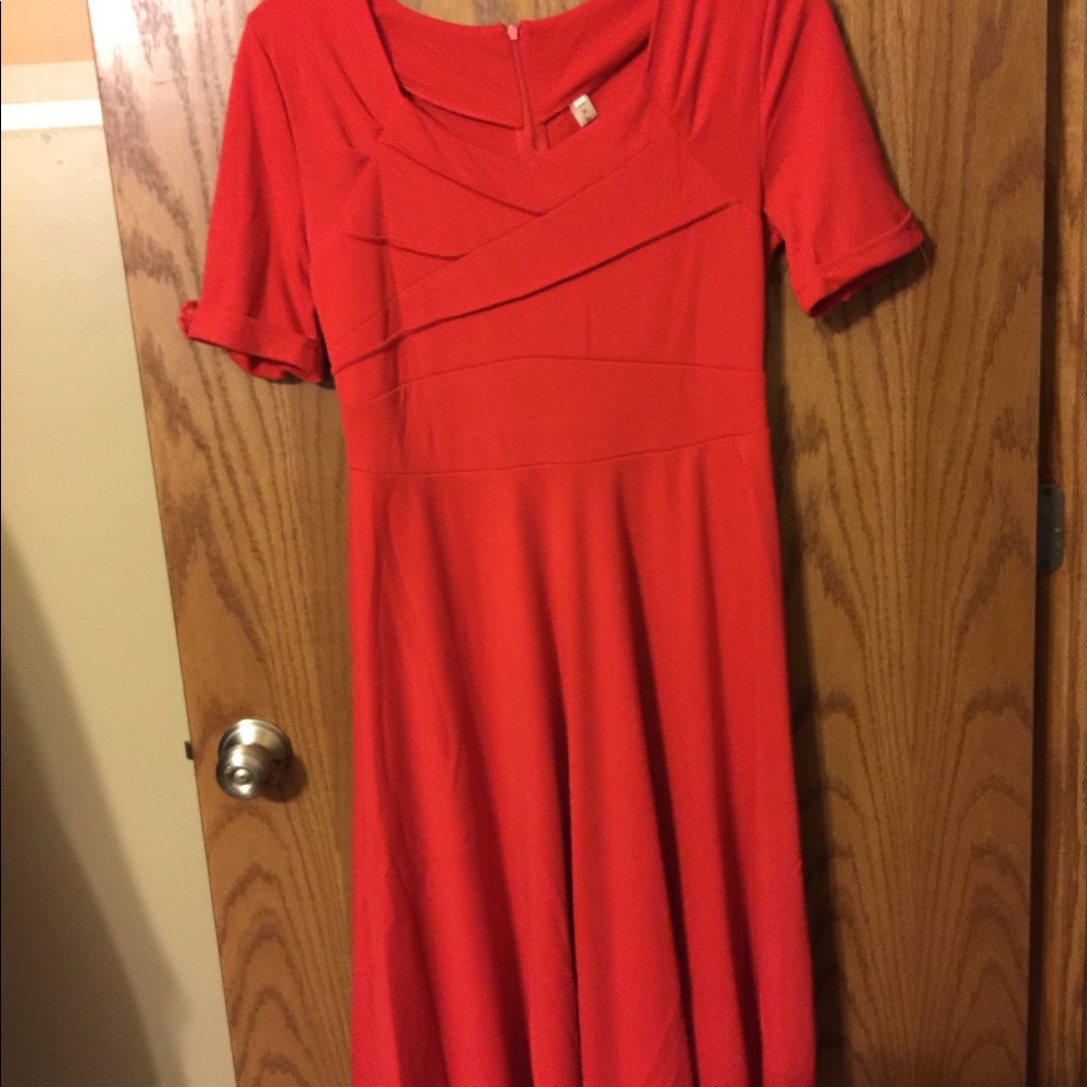 Retro style red dress